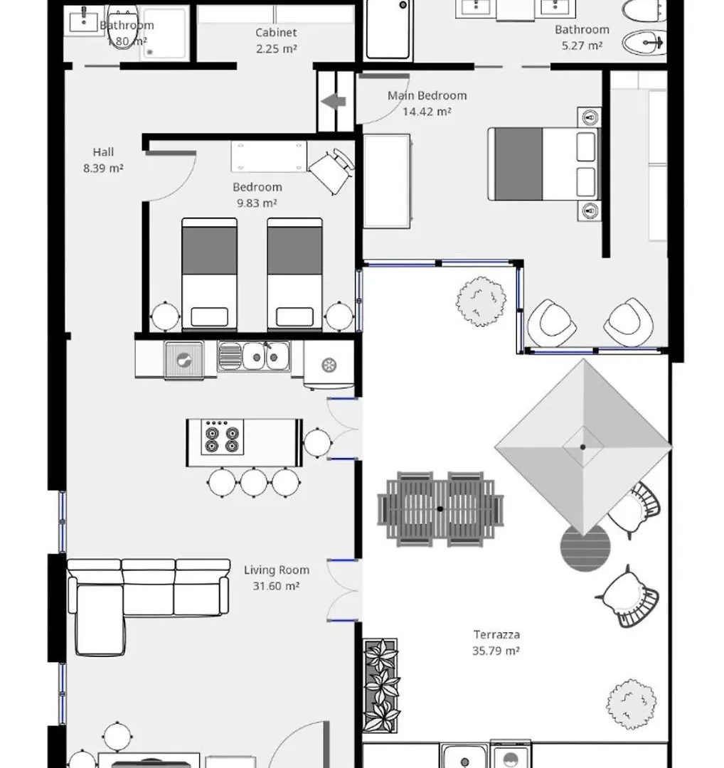Decharme Apartment With Terrace In Monti ローマ 0*,